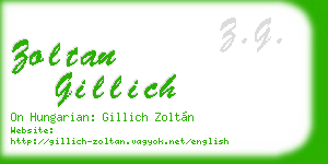 zoltan gillich business card